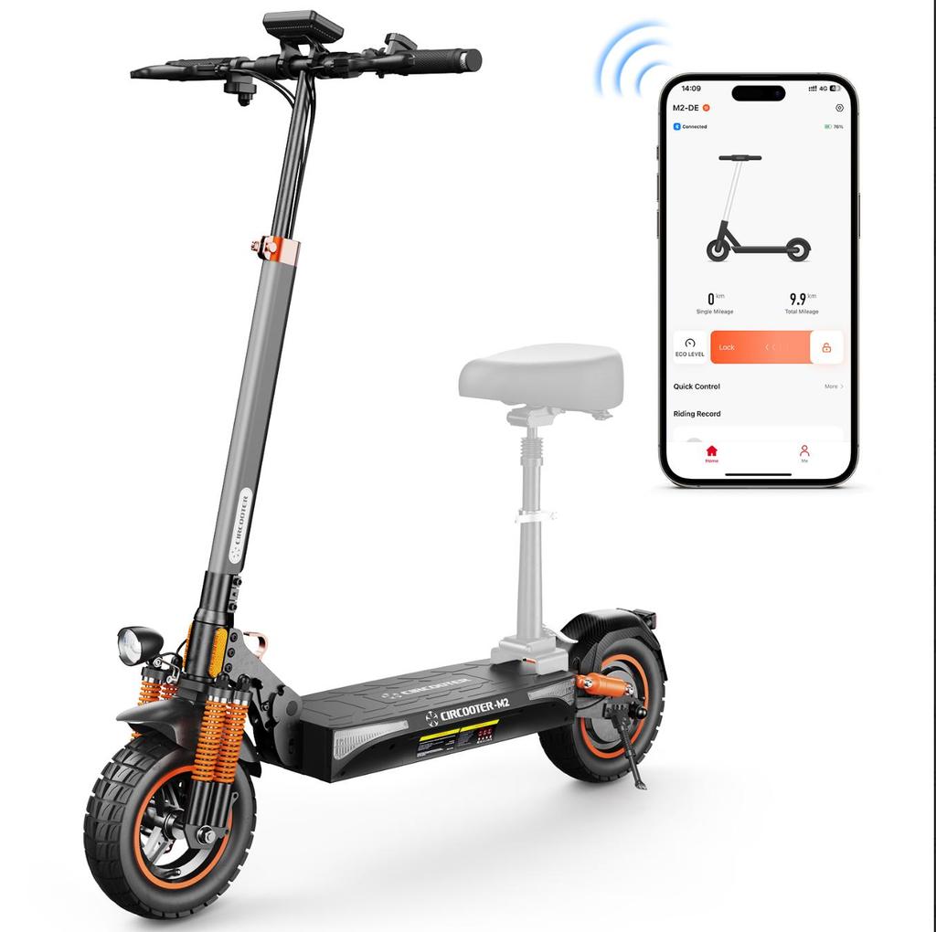 CIRCOOTER M2 ABE Внедорожный Взрослый Электросамокат 500 Вт Мотор 48В12Ач Аккумулятор Складной EScooter Управление через Приложение