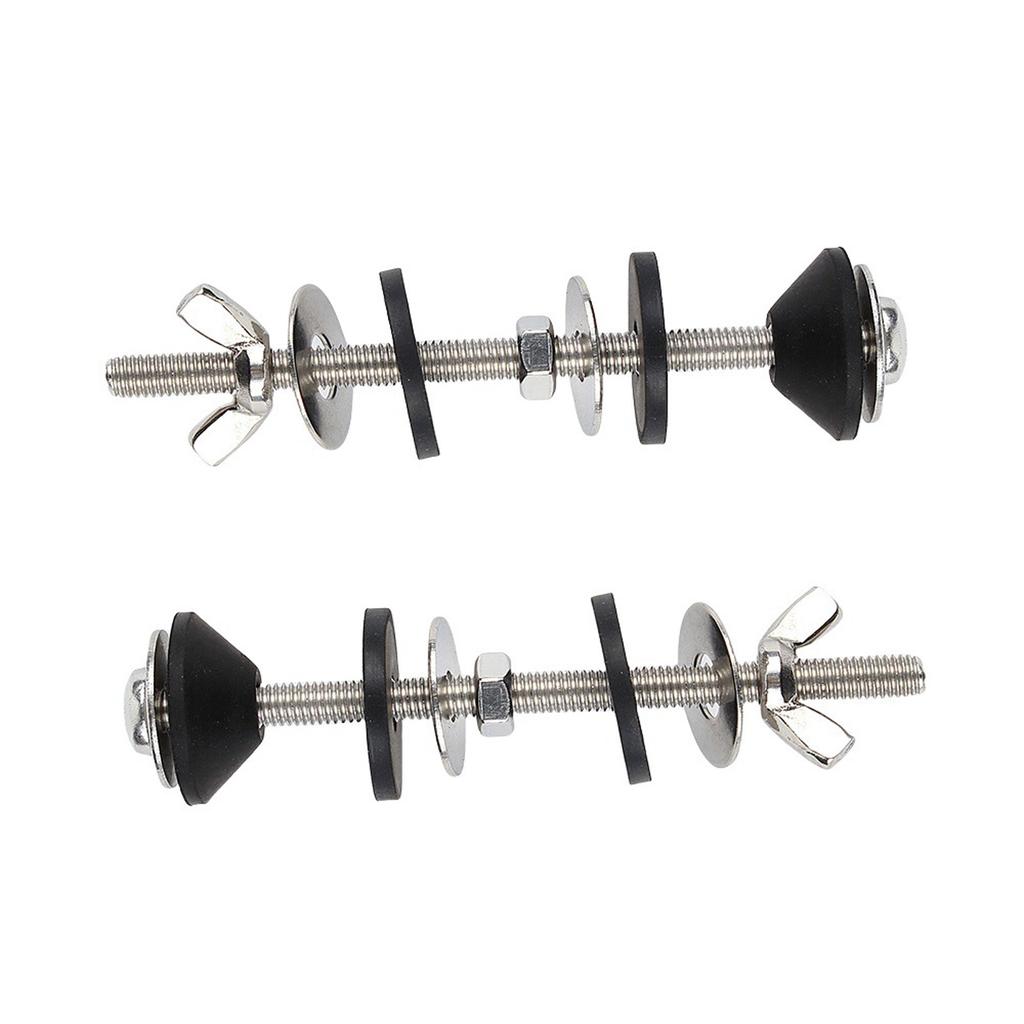 Универсальные комплекты болтов для сиденья унитаза Водонепроницаемый винт для сиденья унитаза из нержавеющей стали с резиновой шайбой и крыльчатой гайкой Долговечный