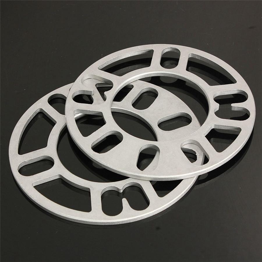 4X Серебристый Сплав Алюминий Автомобиль Авто Колесные Проставки Адаптер Шайбы Пластина 4/5 Шпильки 5Мм