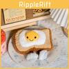 Plush Toast Egg Face Toy For Girls Gift Cute Cartoon Breakfast Decor