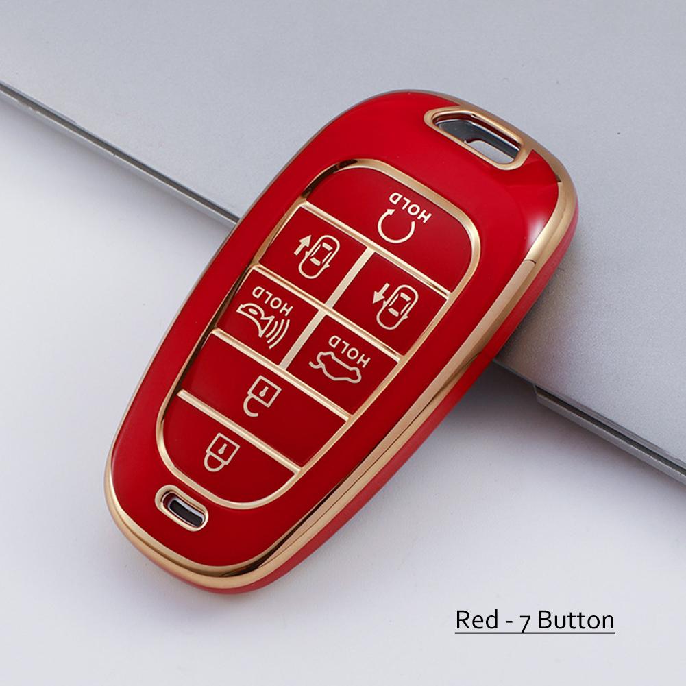 TPU Car Remote Key Case Cover Shell For Hyundai Tucson Santa Fe 2025 NEXO NX4 Atos Prime Solaris 2025 5 Button 7 Button