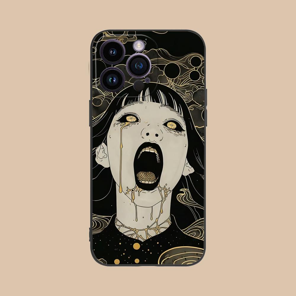 Ужасы Готический Арт Чехол для Мобильного Телефона для iPhone 17 16 15 14 13 12 11 X XR XS 8 7 Air Pro Max Plus Mini Цветной Чехол Красивый