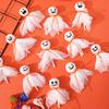 12 Pcs Halloween Ghost Lollipop Wrappers White Cloth Ghost Candy Wrappers for Homemade Candy DIY Trick or Treat Party Decoration