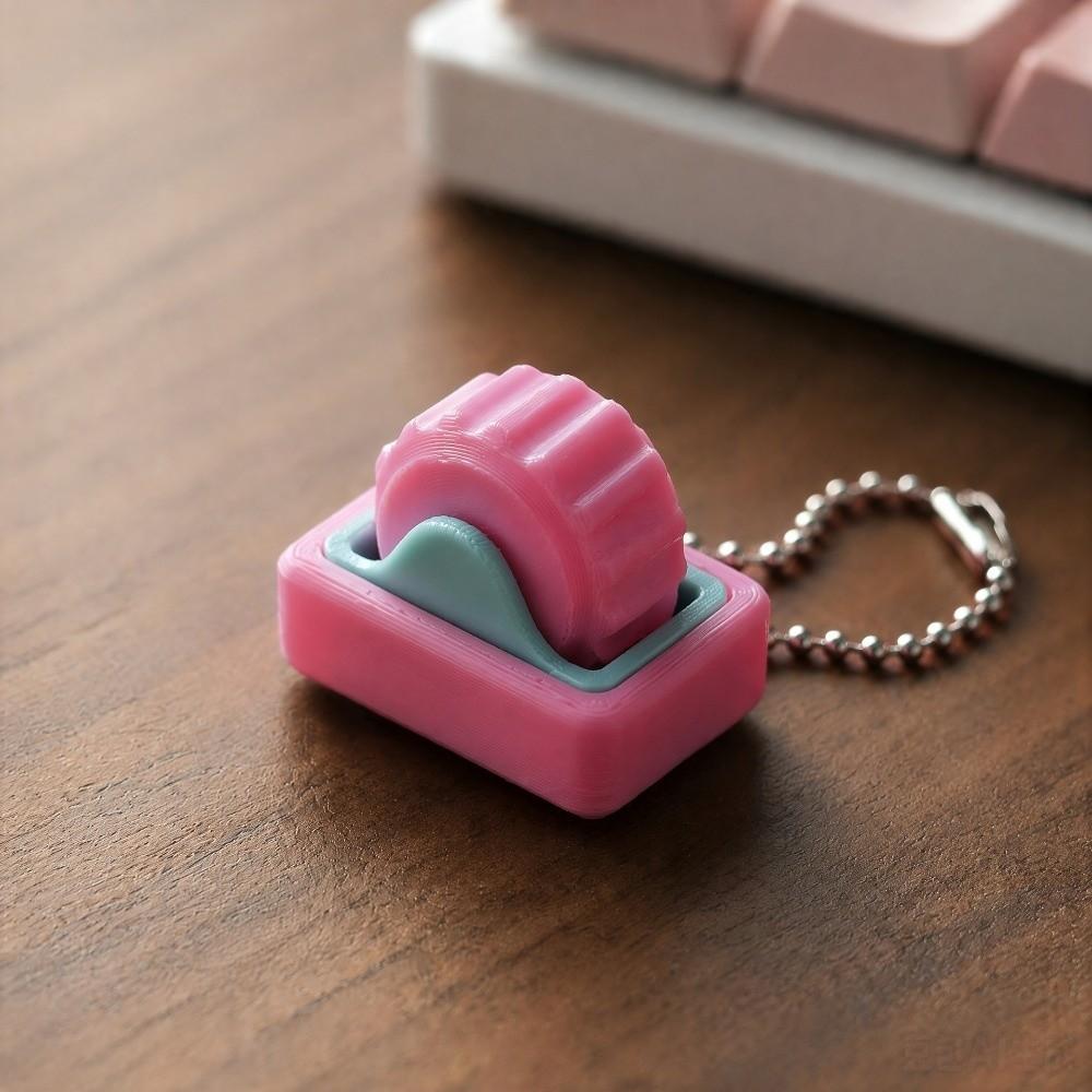 Portable Roller Stress-relief Button 3D Printed Backpack Pendant  Desktop Ornament