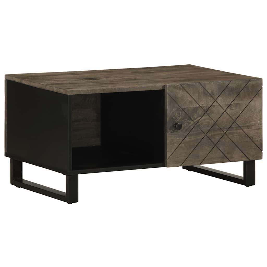Vidaxl Stolik Kawowy, Czarny, 80X50X40 Cm, Lite Drewno Mango
