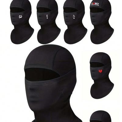 1 шт. Балаклава Маска для лица, Защита от УФ-лучей Лыжная маска для мужчин и женщин Солнцезащитный капюшон Велоспорт, Альпинизм, Бег, Пеший туризм Аксессуары для занятий спортом на открытом воздухе