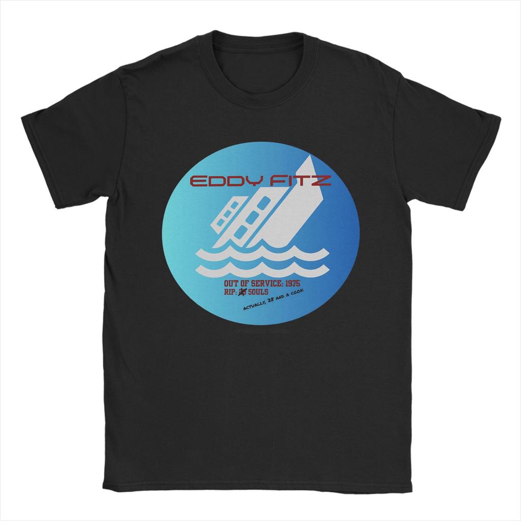 Edmund Fitzgerald T-Shirt Summer Great Ship Pure Cotton T-Shirts For Men's Harajuku Casual Tshirt Short Sleeve Vintage Tees