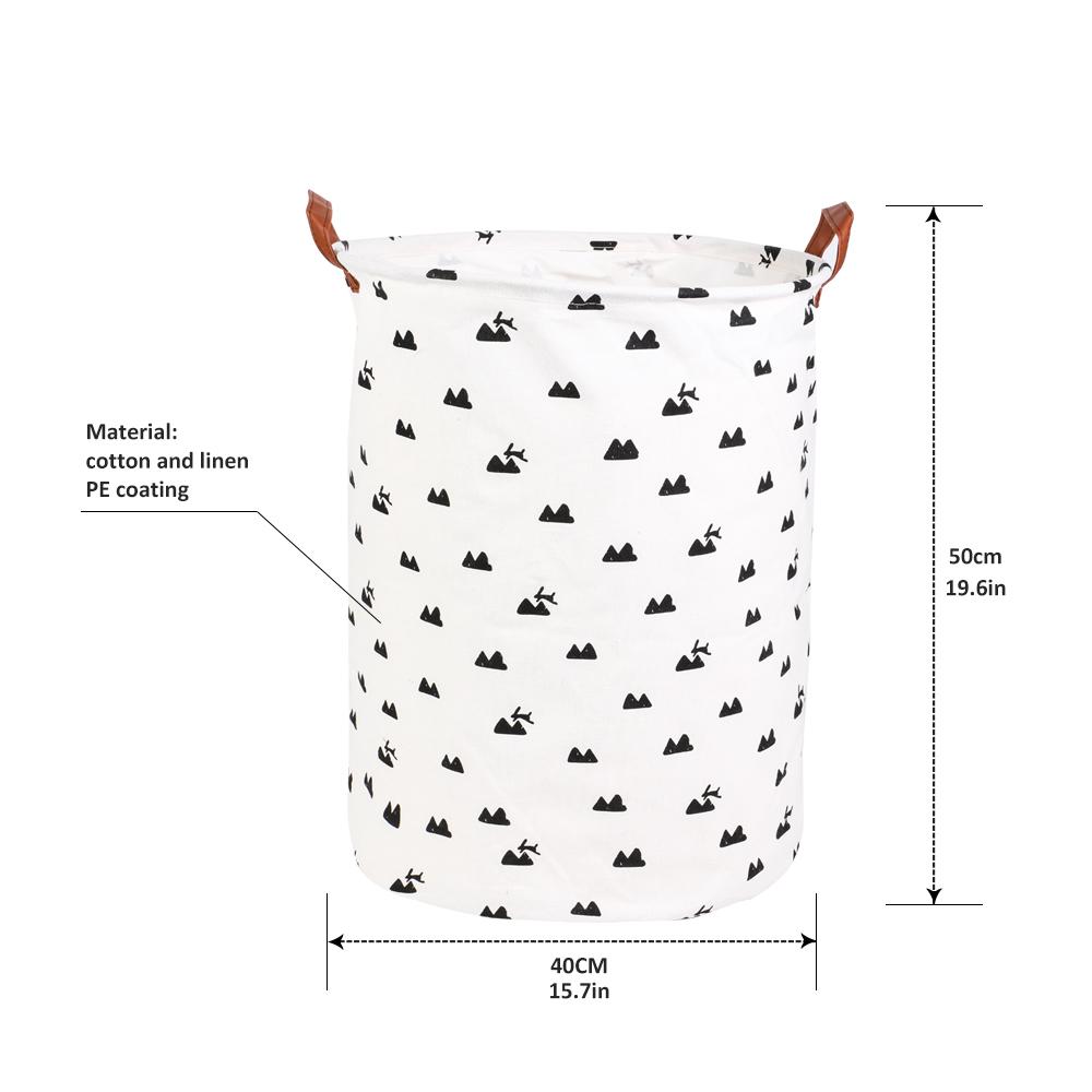 Большая корзина для белья, водонепроницаемая корзина для хранения грязной одежды, корзина для игрушек, хлопковая льняная ткань, переносная корзина для грязной одежды, органайзер для комнаты