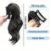 A Ponytail Wig with a Claw Clip and a Ponytail Braid Synthetic Grip Clip The Ponytail Is Elegant and Natural Suitable for Daily Use