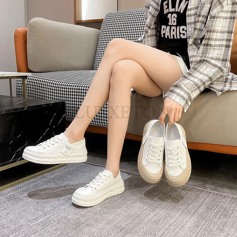 Genuine Leather Women Sneakers Fashion Casual Height Increasing Sports Platform Sneakers for Women Designer Zapatos De Mujer