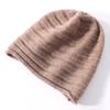 100%Pure Wool Beanies for Women Winter Stripe Solid Warm Soft Cashmere Beanie Bonnets Y2k Knitted Skullies Cute Hats Caps