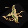 Crystal Crane Bird Brooches Rhinestone Phoenix Brooch Pin Wedding Jewelry Gifts