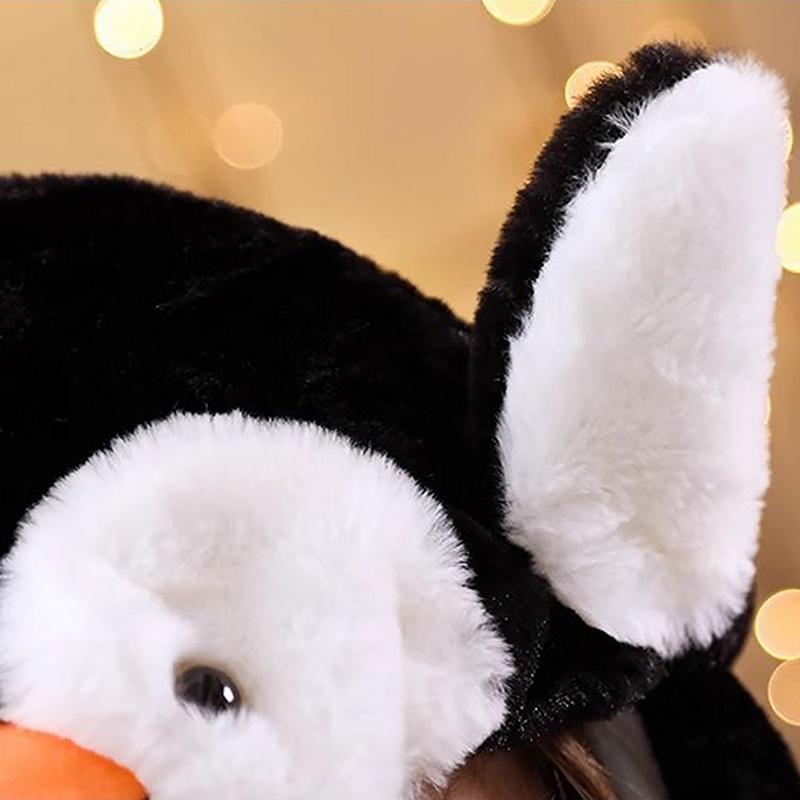 Cute Plush Penguin Ears Will Move Warm Hat Children'S Day Holiday Gift Girl Boy Wrapped Type Comfortable Cartoon Animals Hats