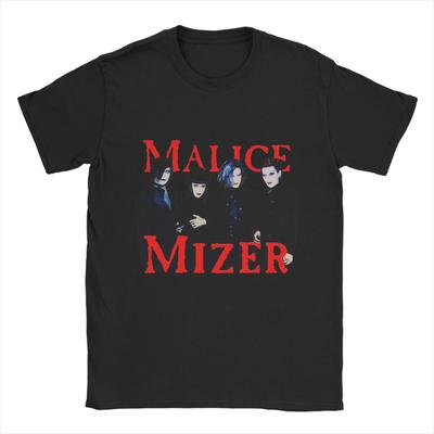 Хлопковая футболка MALICE MIZER для мужчин, тур Beach Voyage, группа, уличная одежда, футболки с круглым вырезом, футболки Харадзюку, топы с крупным принтом