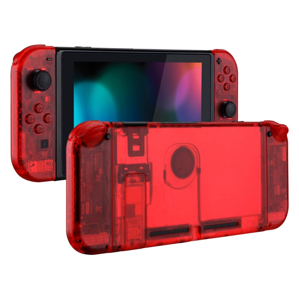 Comes with Back Plate for eXtremeRate Switch Custom DIY Replacement Case Shell for Switch Made of Clear Holder Handle Controller Housing for and Full