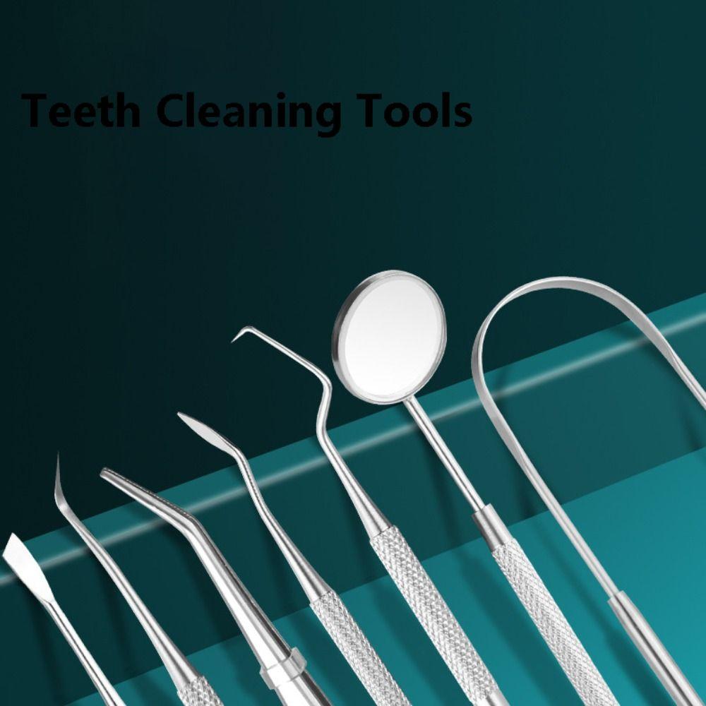 Tartar Scraper Teeth Cleaning Tools Mouth Mirror Plaque Remover Dental Calculus Remover  Dentist