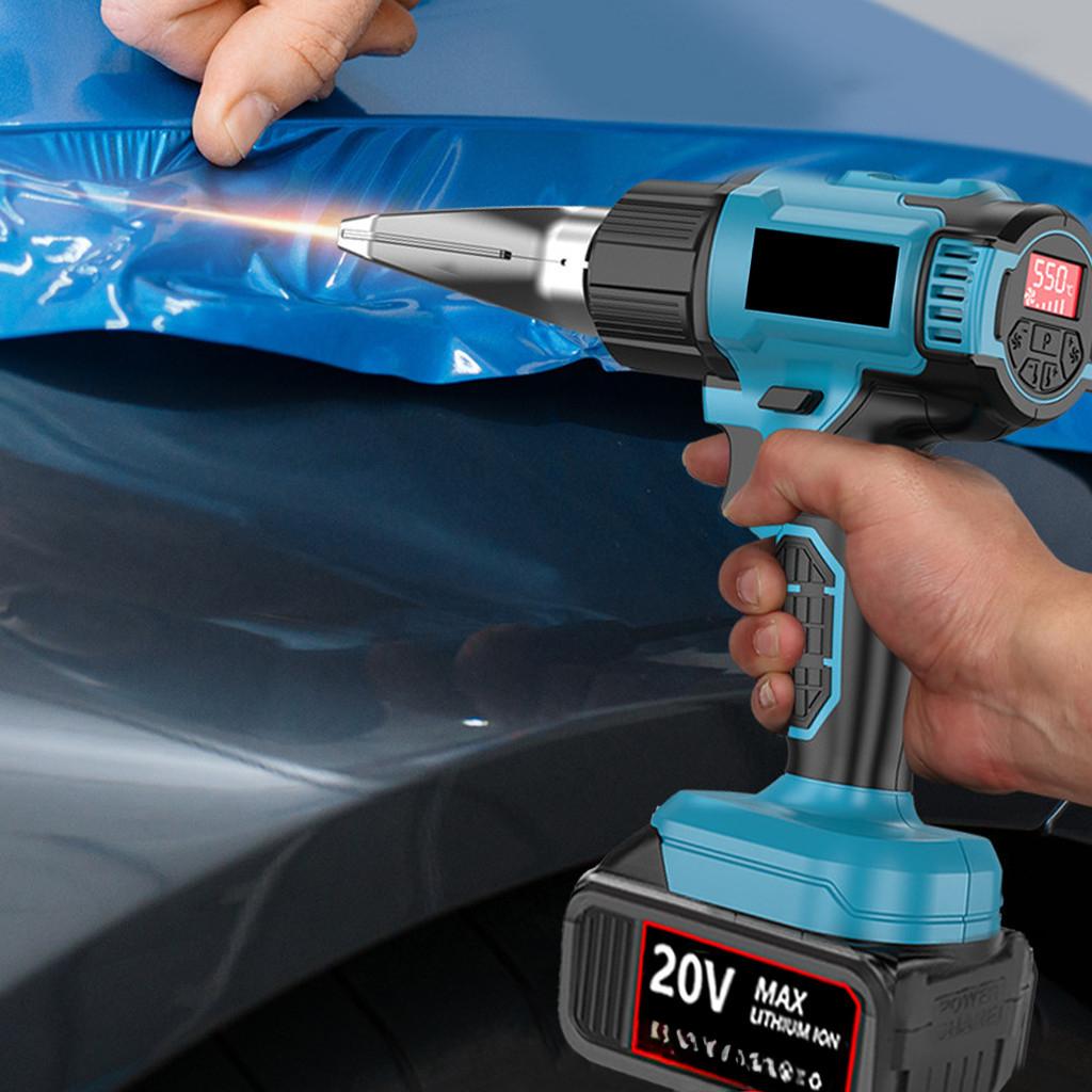 50-550℃ Регулировка температуры беспроводной портативный термофен светодиодный дисплей температуры термофен бытовой электроинструмент синий