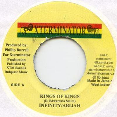 7-дюймовая пластинка INFINITY, ABIJAH - Kings Of Kings Xterminator 2004 Ямайка Регги, Ска и Даб