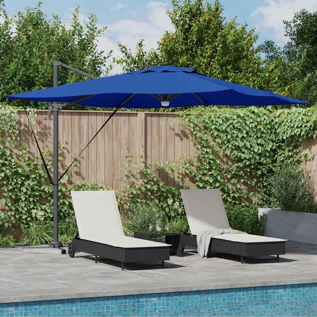 Roma Parasol Blue 286 x 284 x 270 cm Aluminum and Polyester