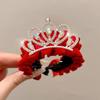 Crown Headdress Ponytail Holder for Little Girls – Birthday and Festive Hair Accessory
