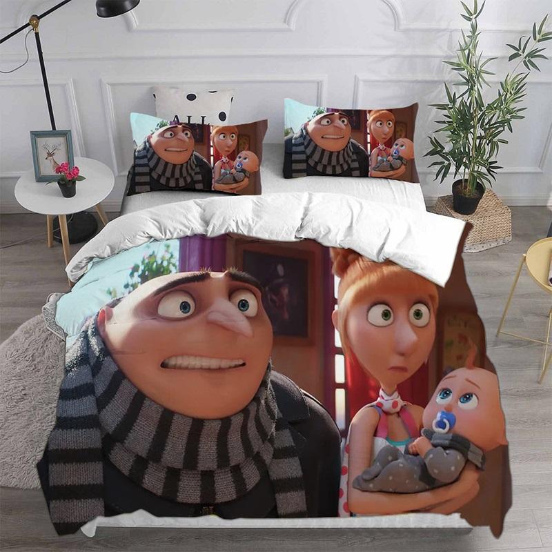 Despicable Me 4 Bedding Sets Comforter Quilt Bed Cover Duvet Cover Pillow Case 2-3 Pieces Sets Kids Adult Size