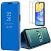 Protective Case - BOOLING - for Samsung Galaxy A15 4G-5G - Mirror Effect - Blue - 2 Tempered Glasses