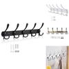 Современный минималистичный настенный сверхпрочный крючок для одежды с 5 крючками для ванной комнаты и дверей отеля