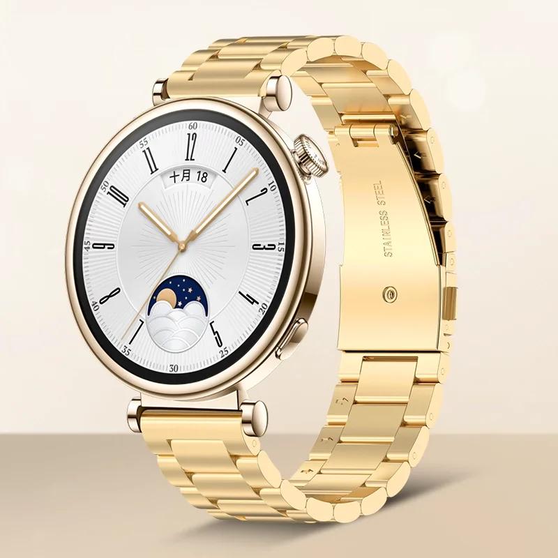18-мм браслет из нержавеющей стали для Huawei Watch GT5/GT4 41 мм GT5 Pro 42 мм Металлический женский браслет Ремешок Huawei Watch GT6 41 мм