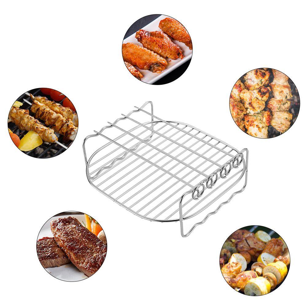 Durable Stainless Steel Air Fryer Accessories Air Fryer Rack Baking Dishes Tray Rack Grill Rack