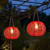 Солнечная люстра-фонарь в стиле ретро, красный, 2025: Подвесной беспроводной светильник для двора/балкона