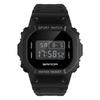 Un Bel Tocco Digital Watch for Men and Women with Alarm, Stopwatch, LED Backlight, and 8 Colors (New Black)