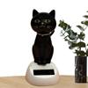 Солнечная трясущаяся кошка, украшение для автомобиля, мультяшная игрушка-кошка, украшения на приборную панель, солнечная трясущаяся головой кукла, черный кот, маленький гаджет, декор