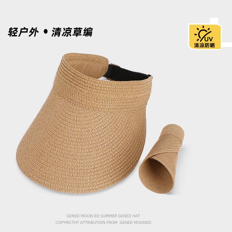 Летняя солнцезащитная шляпа уличная дорожная шляпа с козырьком полями повязка на голову соломенная шляпа модная универсальная шляпа с открытым верхом детская