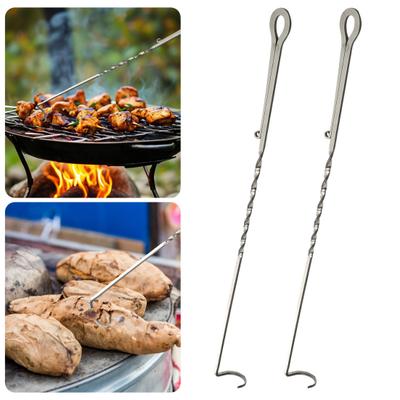 Пигтейл Флиппер Нержавеющая сталь Гриль Лопатка Крюк Эргономичный Мясо Переворачиватель Крюк Для Гриля Стейк Ребра Курица Кухонные Аксессуары Для Барбекю