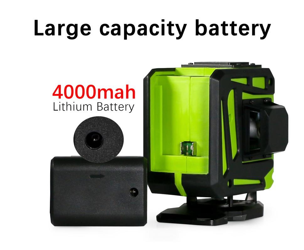 CLUBIONA IE12C зеленый луч с перекрестной линией лазерный уровень 360 вращающийся самовыравнивающийся строительные инструменты для украшения с дистанционным управлением