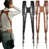 Double Shoulder Camera Strap Adjustable Leather Camera Shoulder Belt Portable Camera Accessories