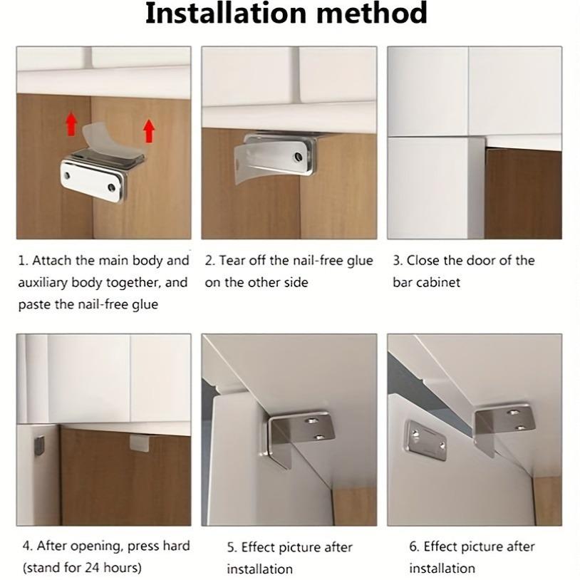 1Pair Strong Magnetic Door Stopper,Cabinet Door Catche,Latch Furniture Doors Magnetic Lock,Cupboard Magnetic Door Suction Tool