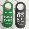 Не беспокоить Дверная вешалка Двусторонняя искусственная кожа Добро пожаловать Пожалуйста, постучите Домашний Офис Дверная ручка Знак Подвесной декоративный орнамент