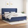 VidaXL Slat Bed Base with Mattress, Upholstered Bed with Headboard, Double Bed, Adult Bedroom Bed, Modern, 3128315