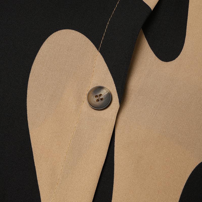 ZANZEA Women Lantern Sleeve Geometric Pattern Casual Blouse