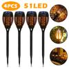 96 LED Solar Flame Lamp Outdoor Ground Mounted Lamp Waterproof Garden Patio Flickering Dancing Atmosphere Flame Lantern