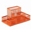 3/4 Grid Metal Mesh Pen Holder Large Capacity Makeup Brush Storage Bucket  Bedroom Decoration
