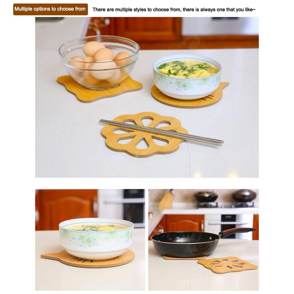 2 шт. антиожоговая деревянная подставка для посуды полая кастрюля миска тарелка коврик столовые приборы
