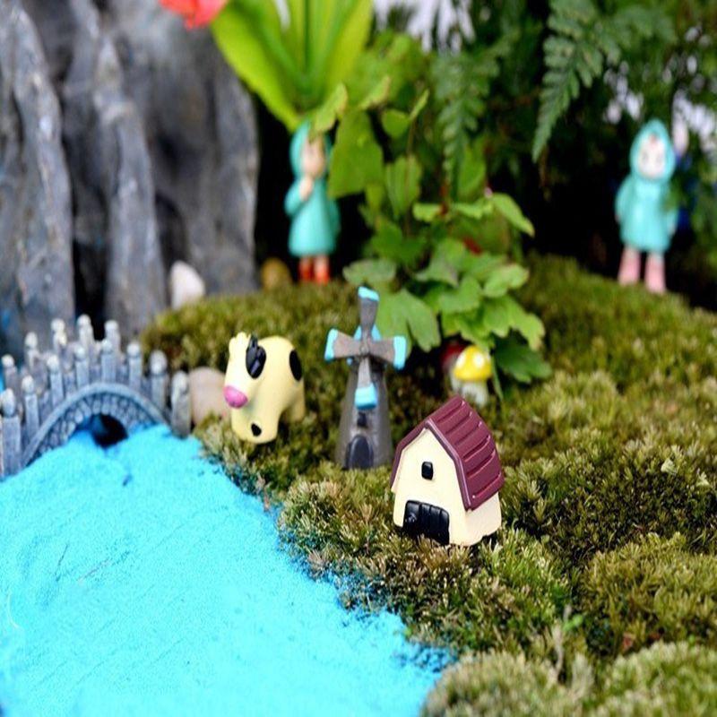 Whimsical Cow Pig Dog Resin Miniatures For Magical Garden And Terrarium Designs