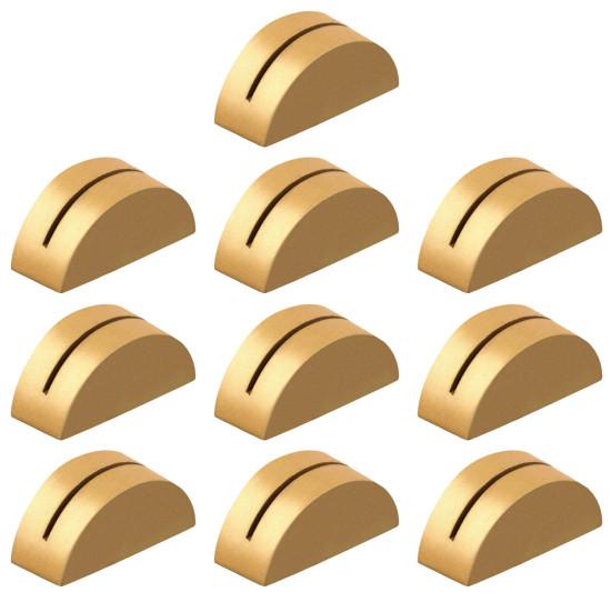 10Pcs Semicircular Wooden Business Card Holder Reusable Wedding Banquet Restaurant Table Number Place Card Holder Stand