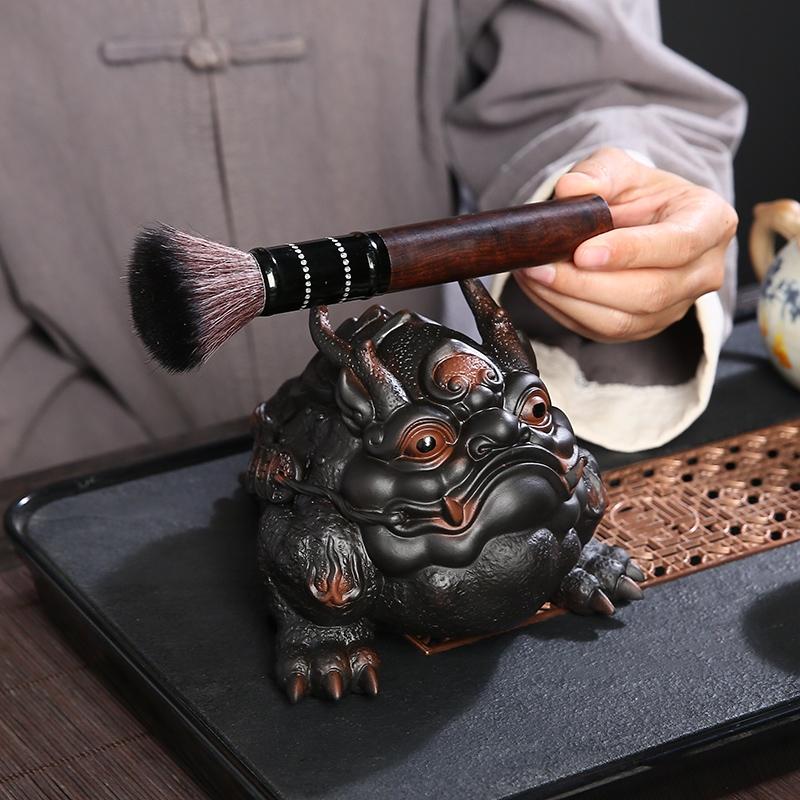 Фиолетовая керамика Ручная работа Жаба Чай Домашнее животное Гостиная Чайный столик Украшения Аксессуары для чайной церемонии