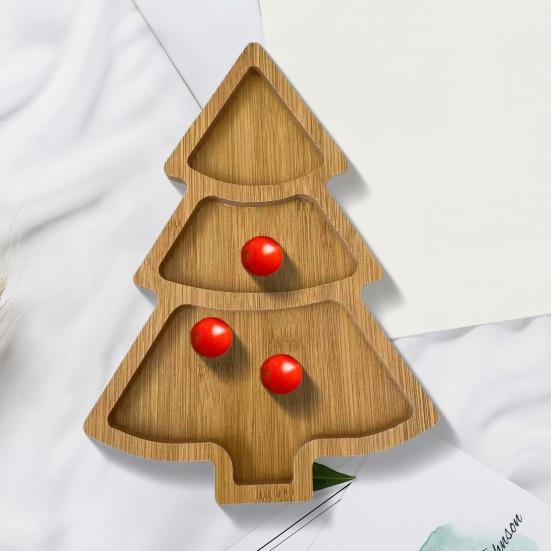 Поднос в форме рождественской елки, деревянные доски для десертов, разделочная доска для стейков, безопасно и легко
