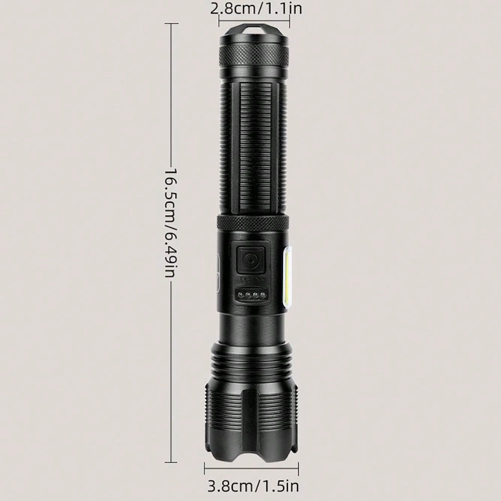 Tactical Rechargeable LED Flashlight, 7 Modes High Brightness Flashlight for Emergency, Hiking, Camping, Camping Equipment