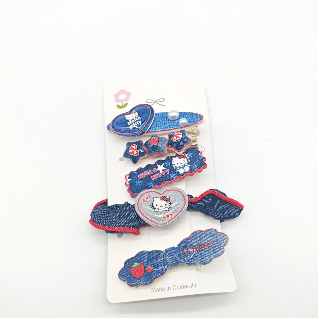 Denim Blue Kids' Korean Bow Hair Clip