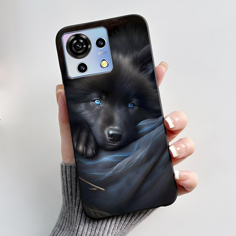 Для ZTE Blade V50 Vita Чехол Роскошный Милый Кролик с Сердечками Смешной Черный Мягкий Силиконовый Чехол для Телефона Для ZTE BladeV50 Vita V50Vita Обложка